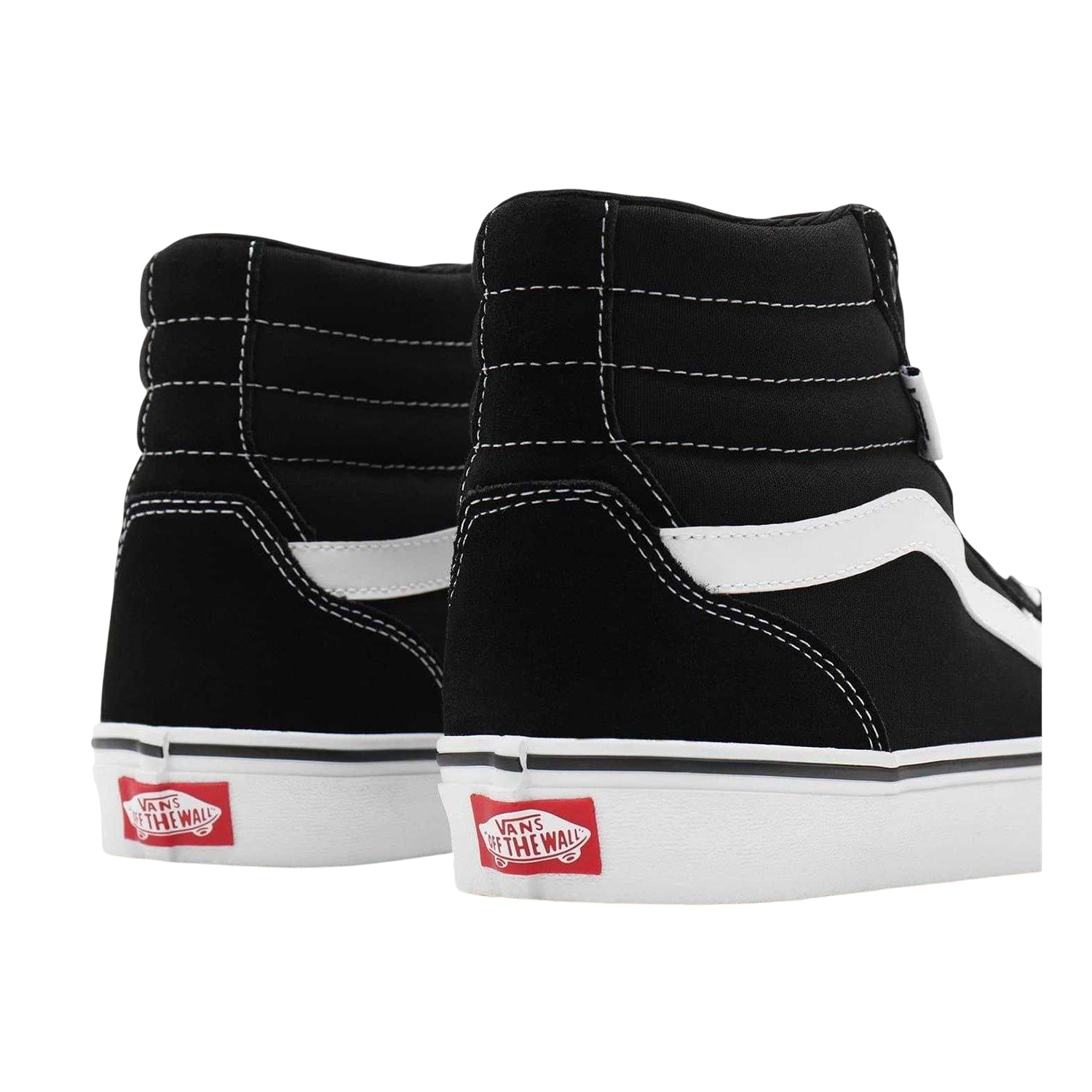 Black-White - Back - Vans Mens SK8-Hi Suede High Top Trainers