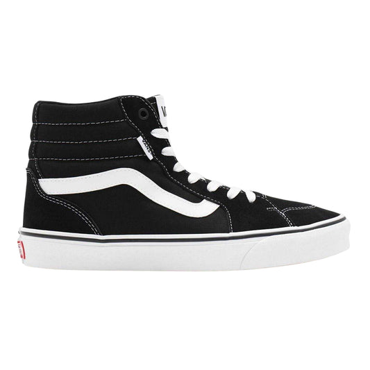 Black-White - Front - Vans Mens SK8-Hi Suede High Top Trainers