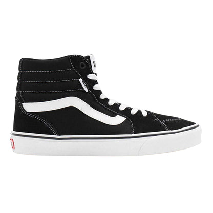 Black-White - Front - Vans Mens SK8-Hi Suede High Top Trainers
