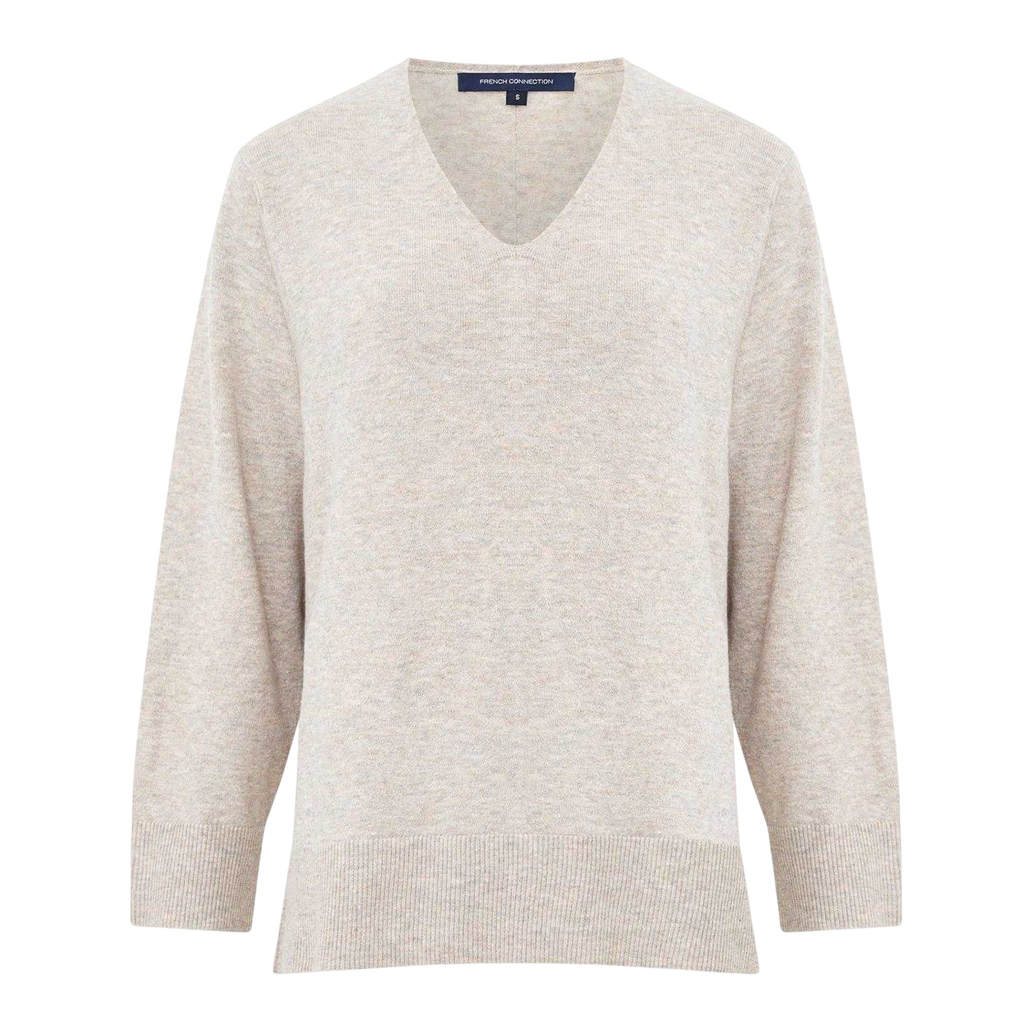 Oatmeal Grey - Front - French Connection Womens-Ladies Vhari Jumper