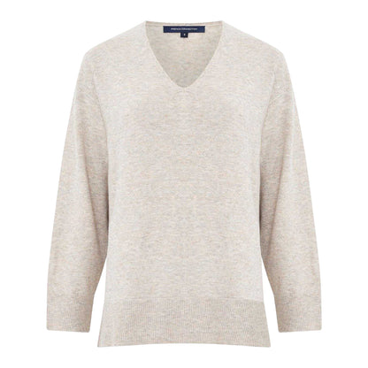 Oatmeal Grey - Front - French Connection Womens-Ladies Vhari Jumper