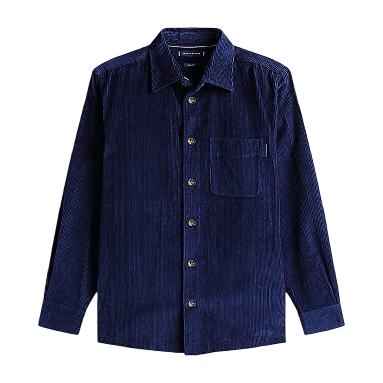 Navy - Front - Tommy Hilfiger Mens Corduroy Overshirt