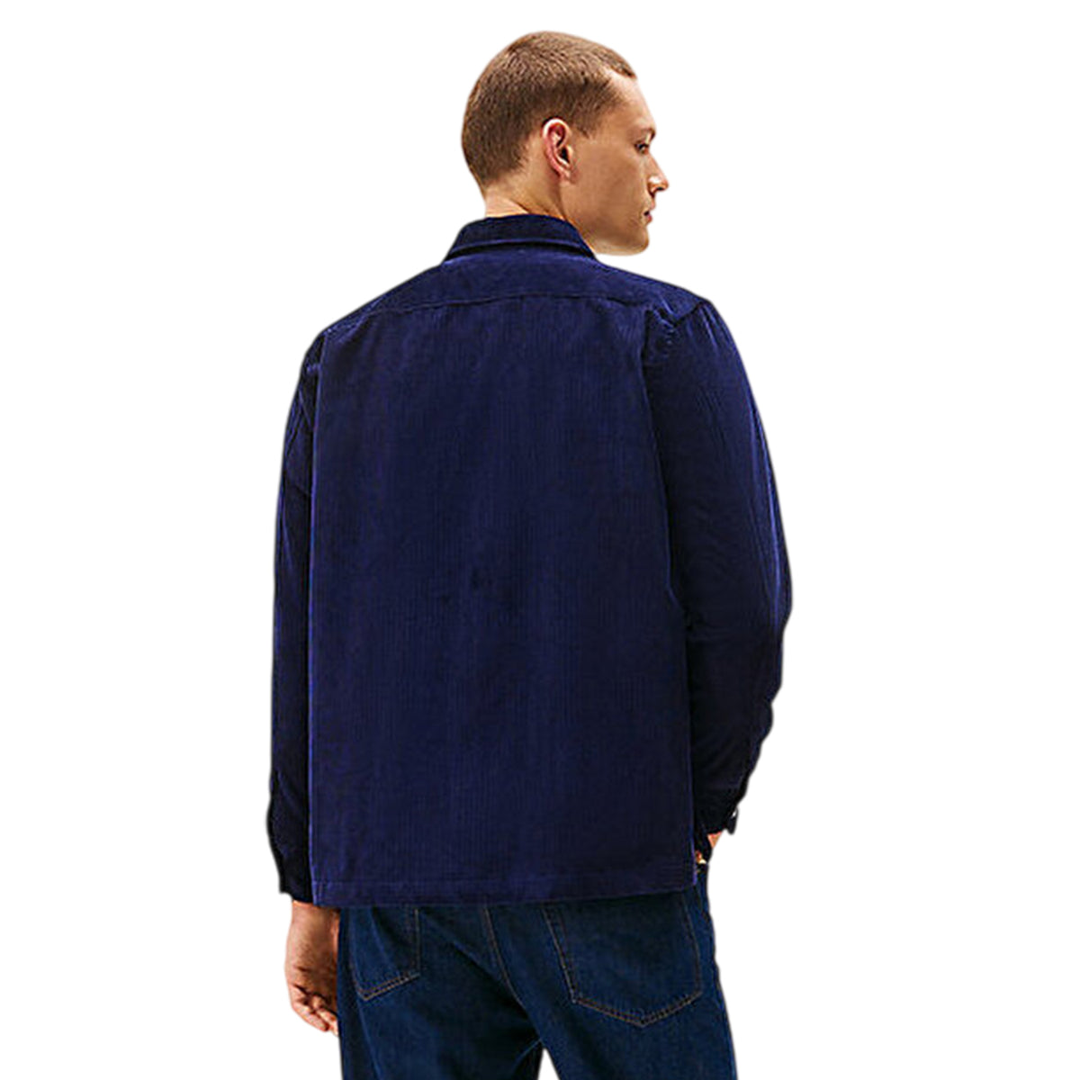 Navy - Back - Tommy Hilfiger Mens Corduroy Overshirt