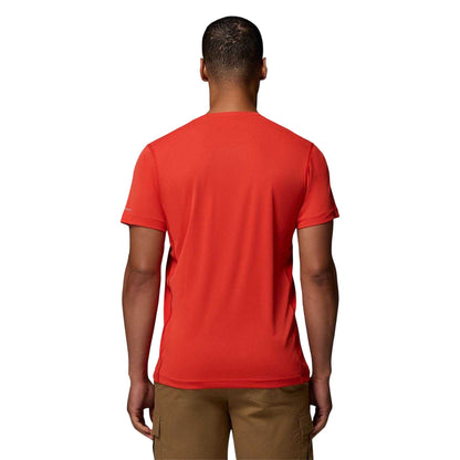 Red - Back - Columbia Mens Zero Rules Performance T-Shirt