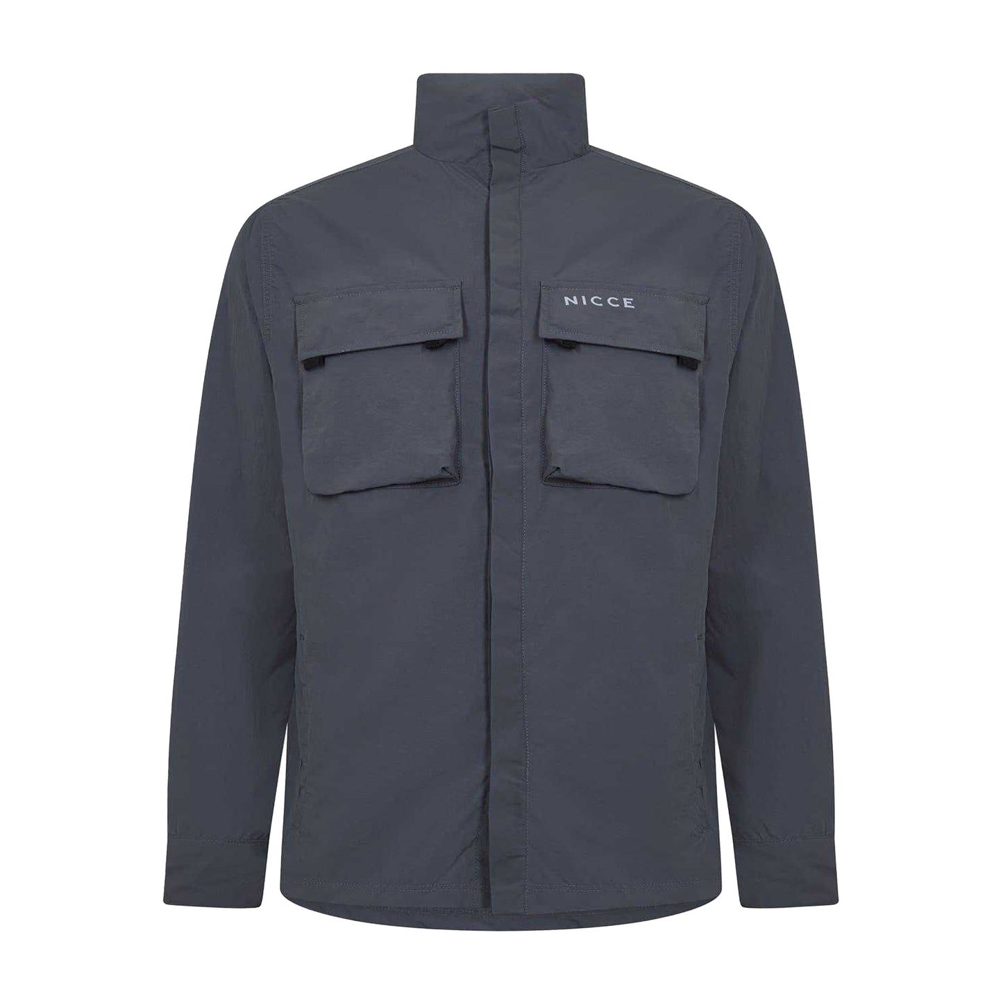 Coal - Front - Nicce Mens Statlo Nylon Overshirt