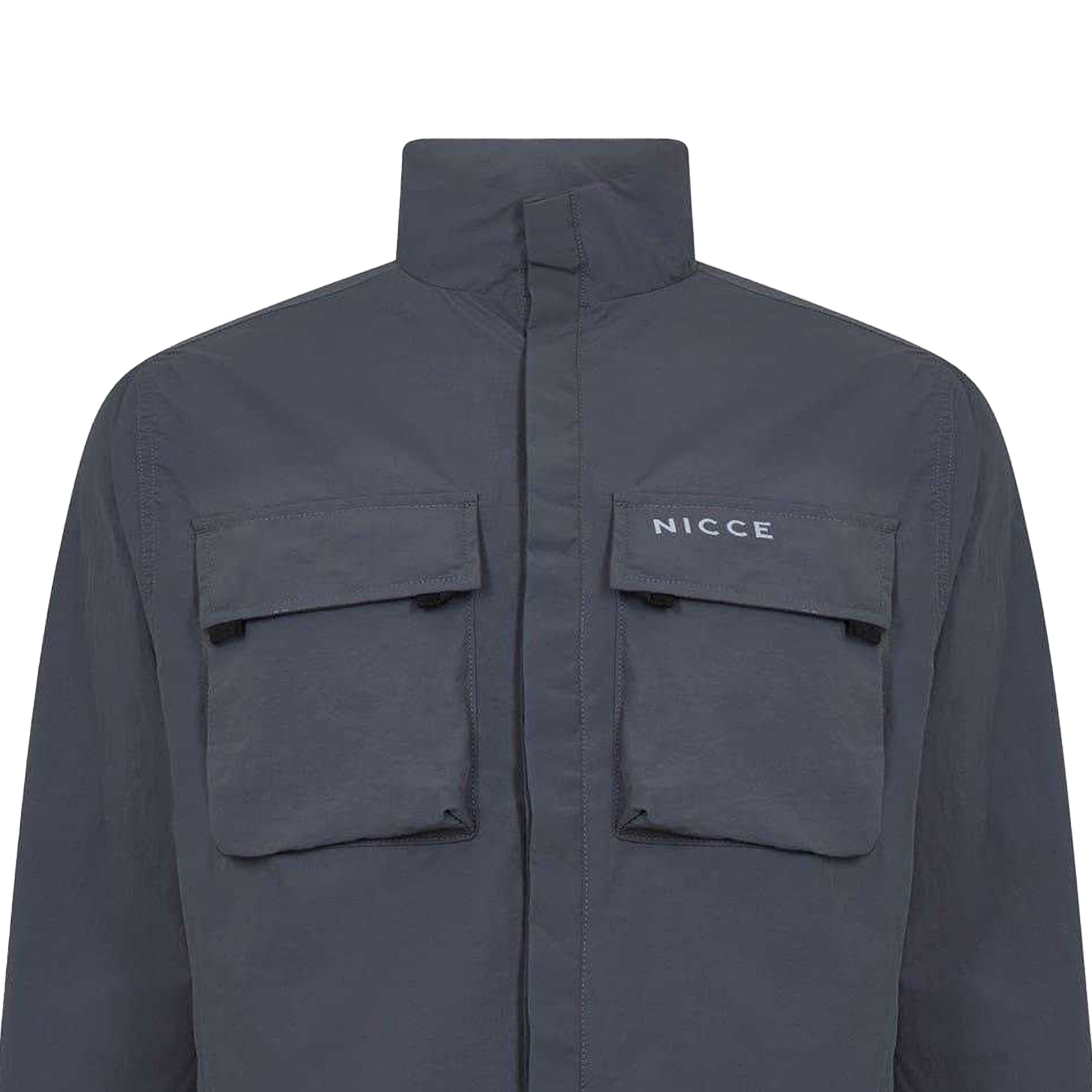 Coal - Back - Nicce Mens Statlo Nylon Overshirt