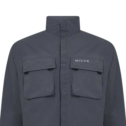 Coal - Back - Nicce Mens Statlo Nylon Overshirt