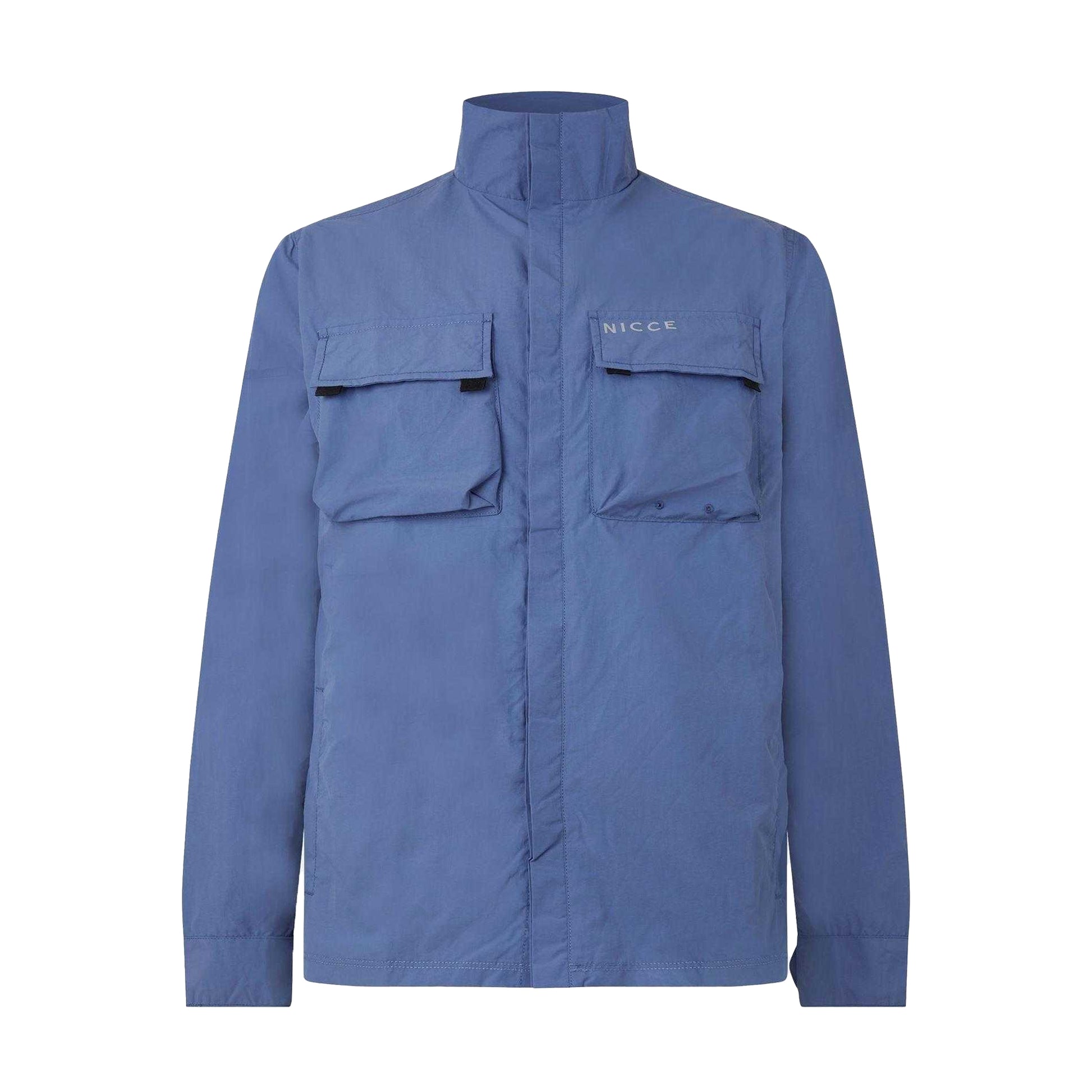 Blue - Front - Nicce Mens Statlo Nylon Overshirt