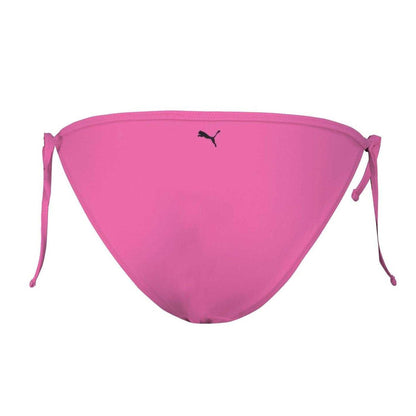 Fluorescent Pink - Back - Puma Womens-Ladies Side Tie Bikini Bottoms