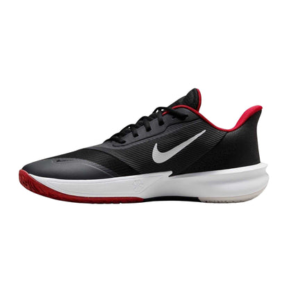 Black-White-Red - Side - Nike Mens Precision VII Basketball Trainers