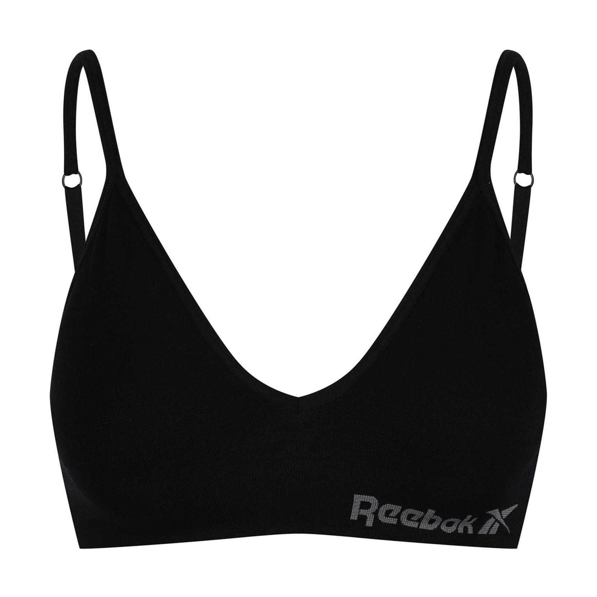 Black - Front - Reebok Womens-Ladies Justine Seamless Bra
