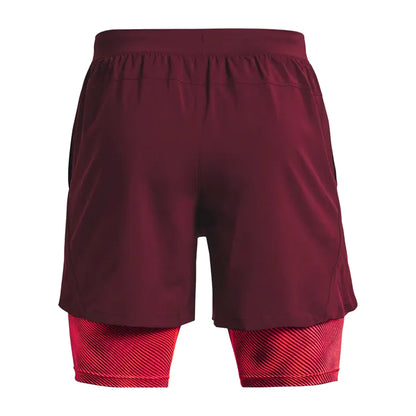 Black - Back - Under Armour Mens Launch 2 in 1 Shorts