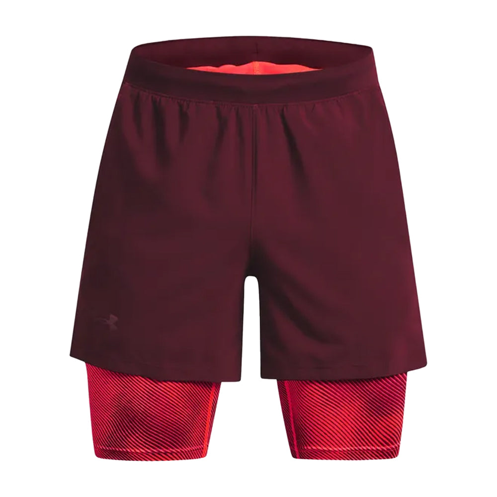 Black - Front - Under Armour Mens Launch 2 in 1 Shorts