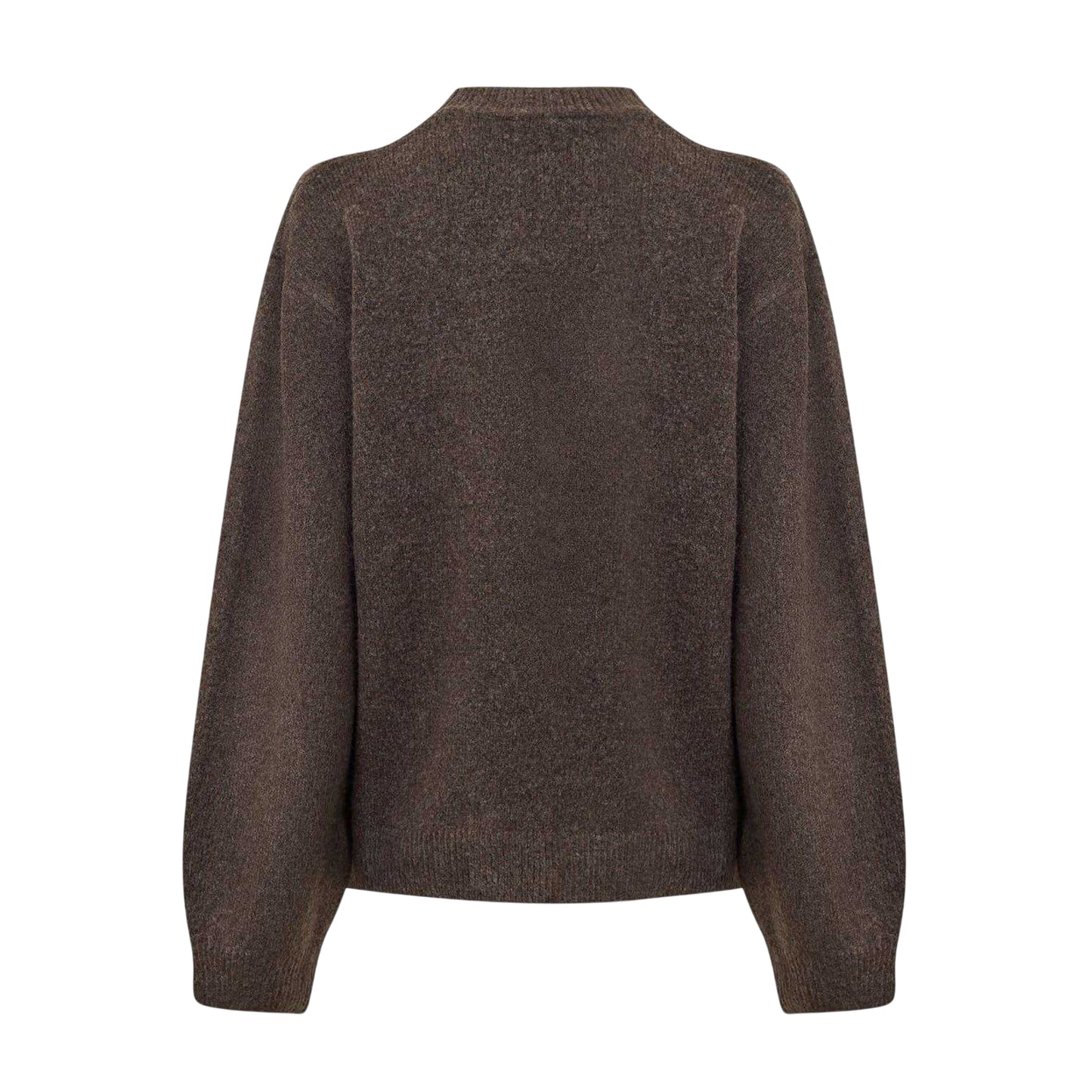 Brown - Back - Couture Womens-Ladies Knitted Crew Neck Jumper