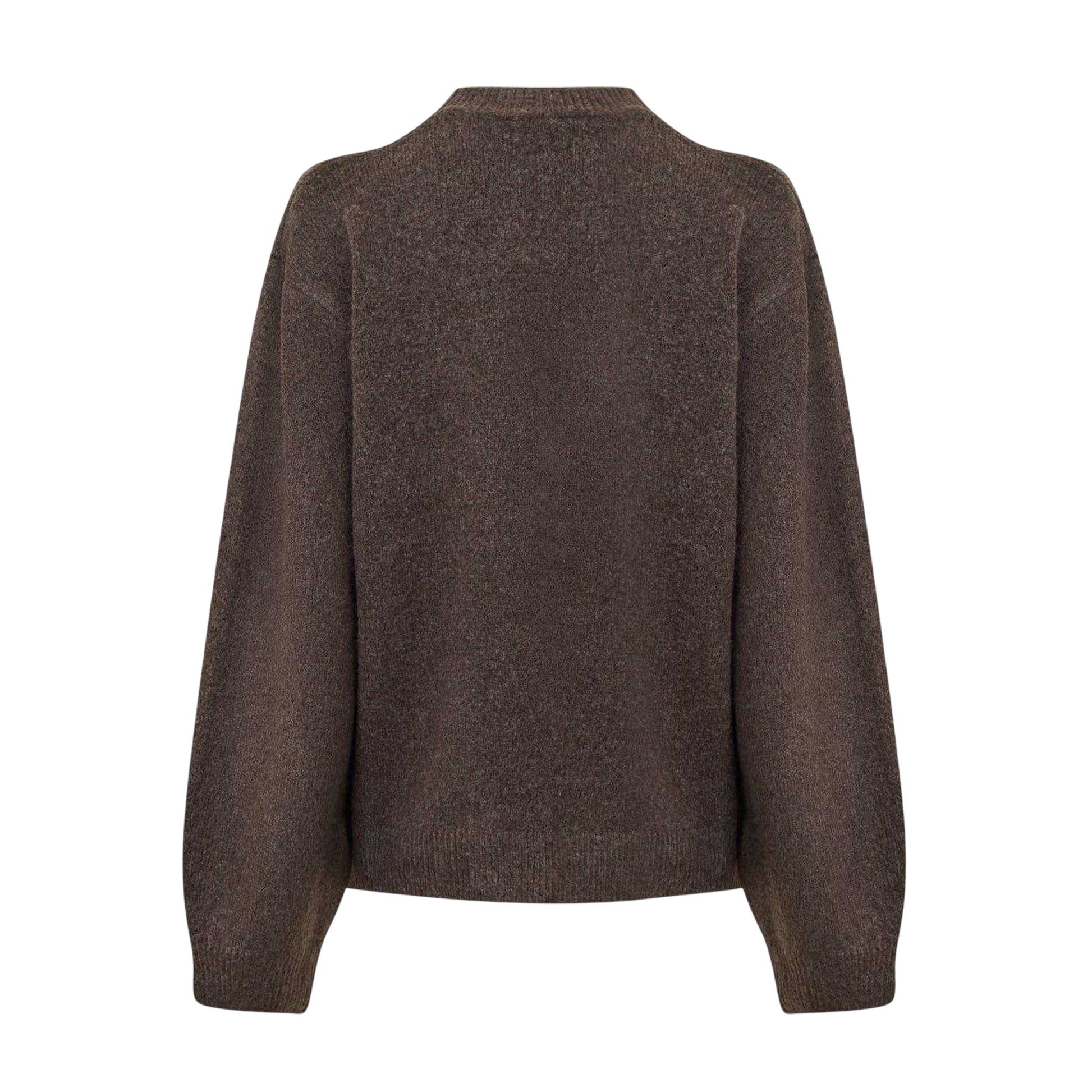 Brown - Back - Couture Womens-Ladies Knitted Crew Neck Jumper