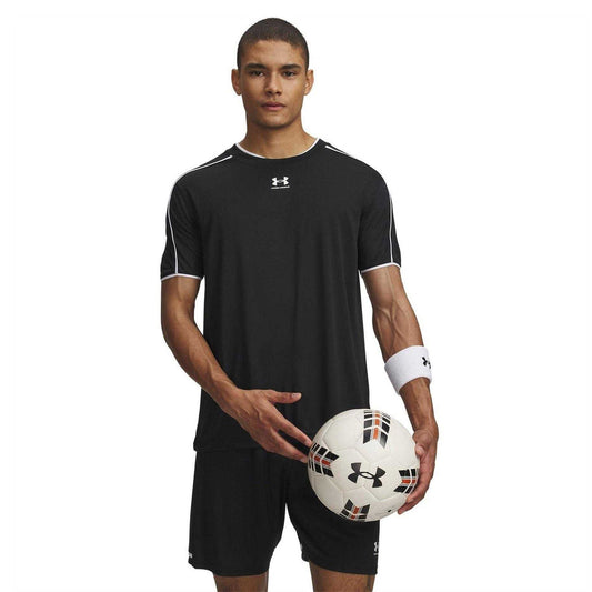 Black-White - Front - Under Armour Mens Performance T-Shirt