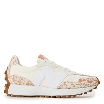 Sea Salt - Front - New Balance Womens-Ladies 327 Suede Flat Trainers