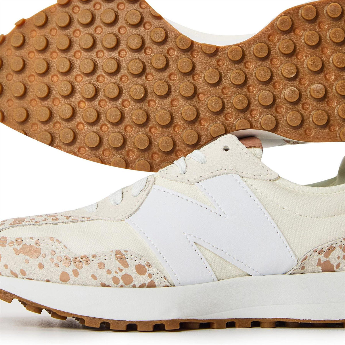 Sea Salt - Lifestyle - New Balance Womens-Ladies 327 Suede Flat Trainers