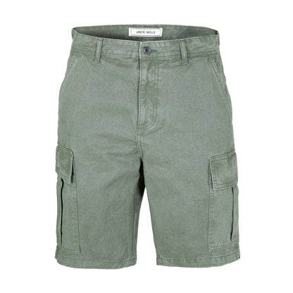 Slate - Front - Jack Wills Mens Cotton Blend Cargo Shorts