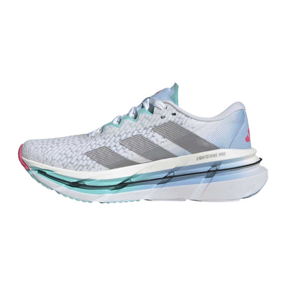 White-Silver-Aqua - Side - Adidas Womens-Ladies Adistar Byd Platform Trainers