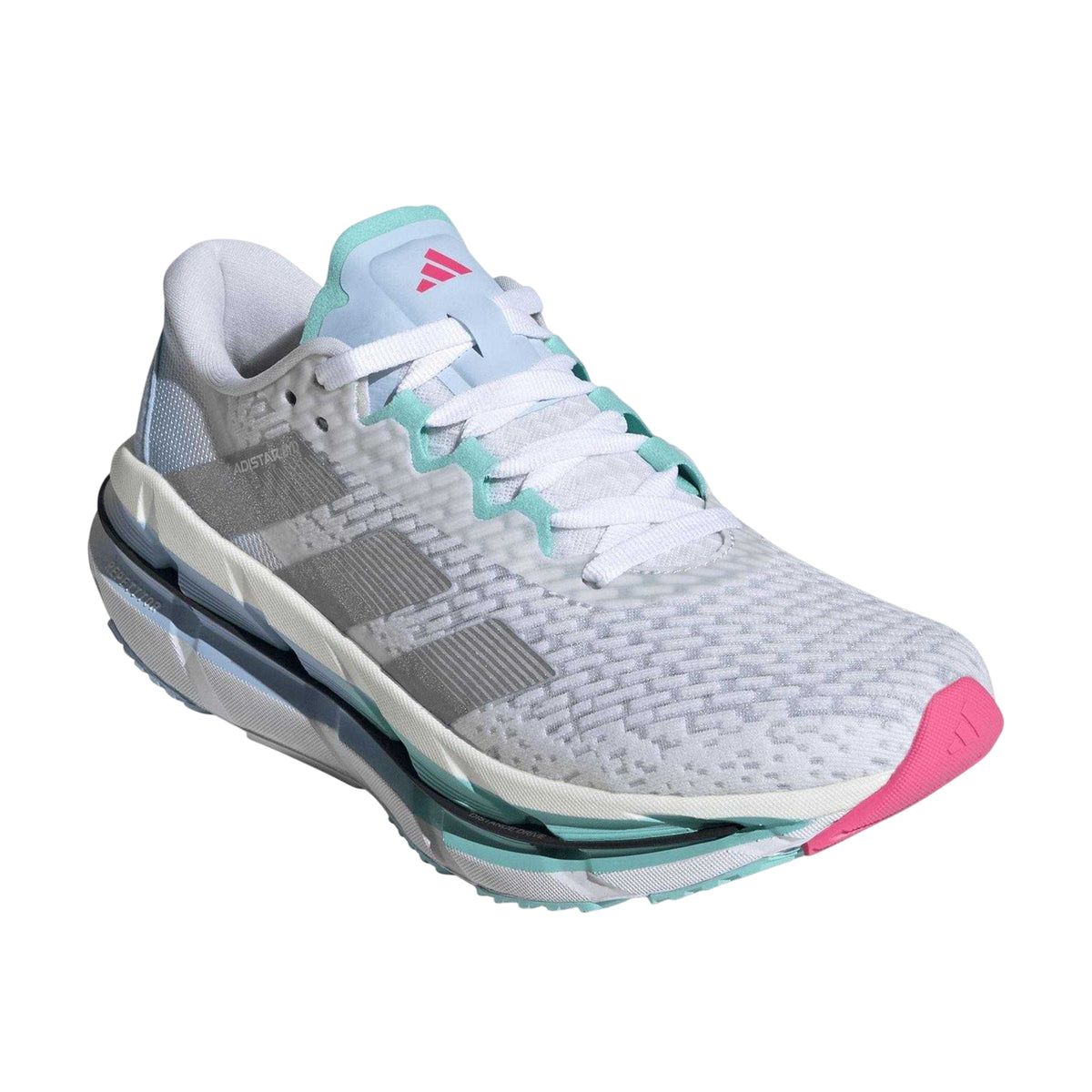 White-Silver-Aqua - Lifestyle - Adidas Womens-Ladies Adistar Byd Platform Trainers