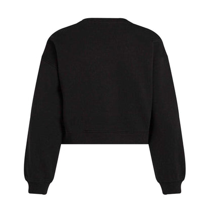 Black - Back - Calvin Klein Girls Jeans Ribbed Long-Sleeved Sweatshirt