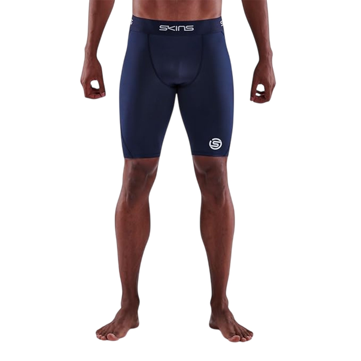Navy - Side - Skins Mens Series-1 Compression Shorts