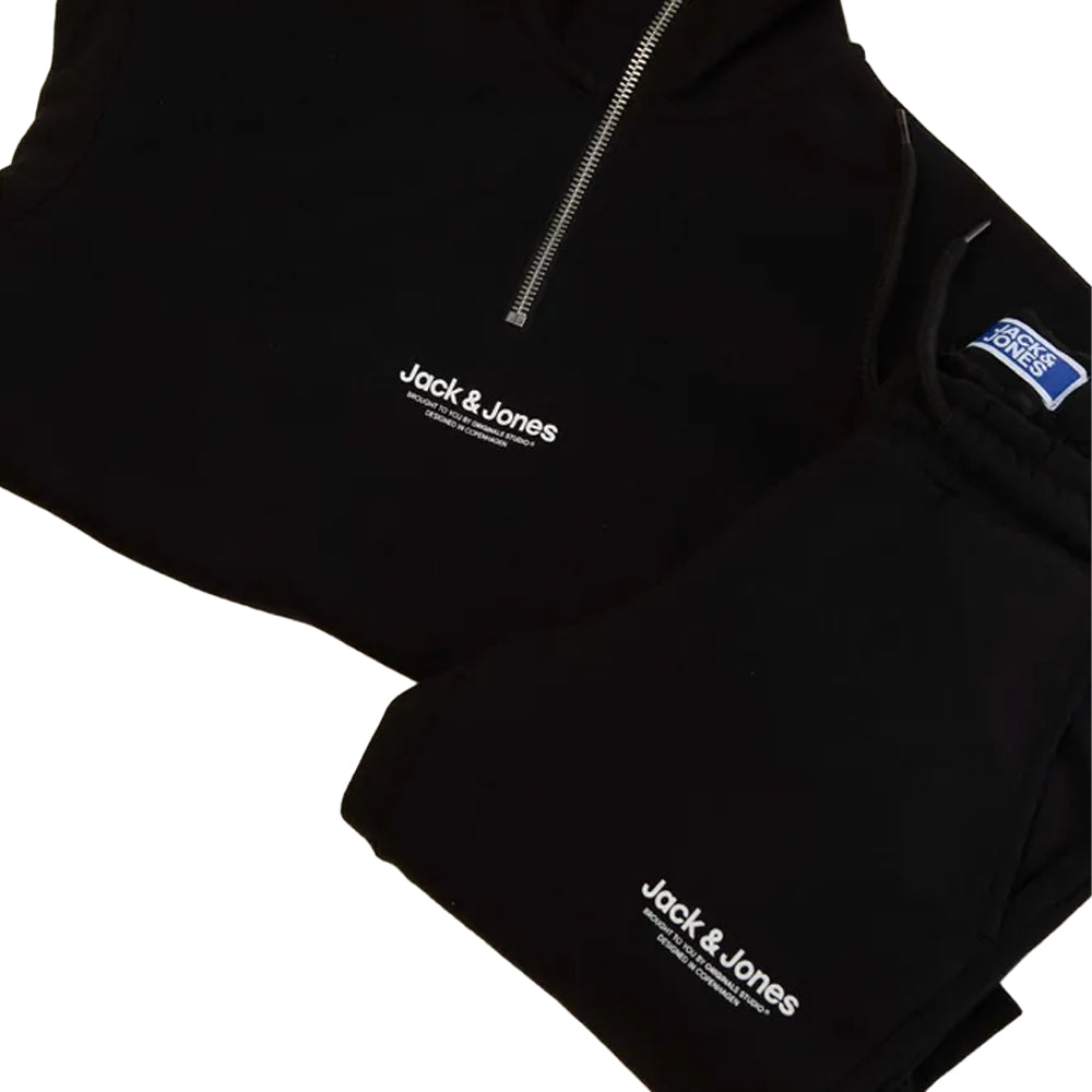 Black - Side - Jack And Jones Boys Vesrebro Tracksuit