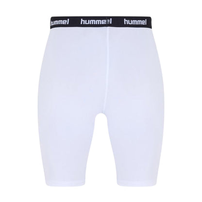 White - Back - Hummel Mens Elite Compression Running Shorts