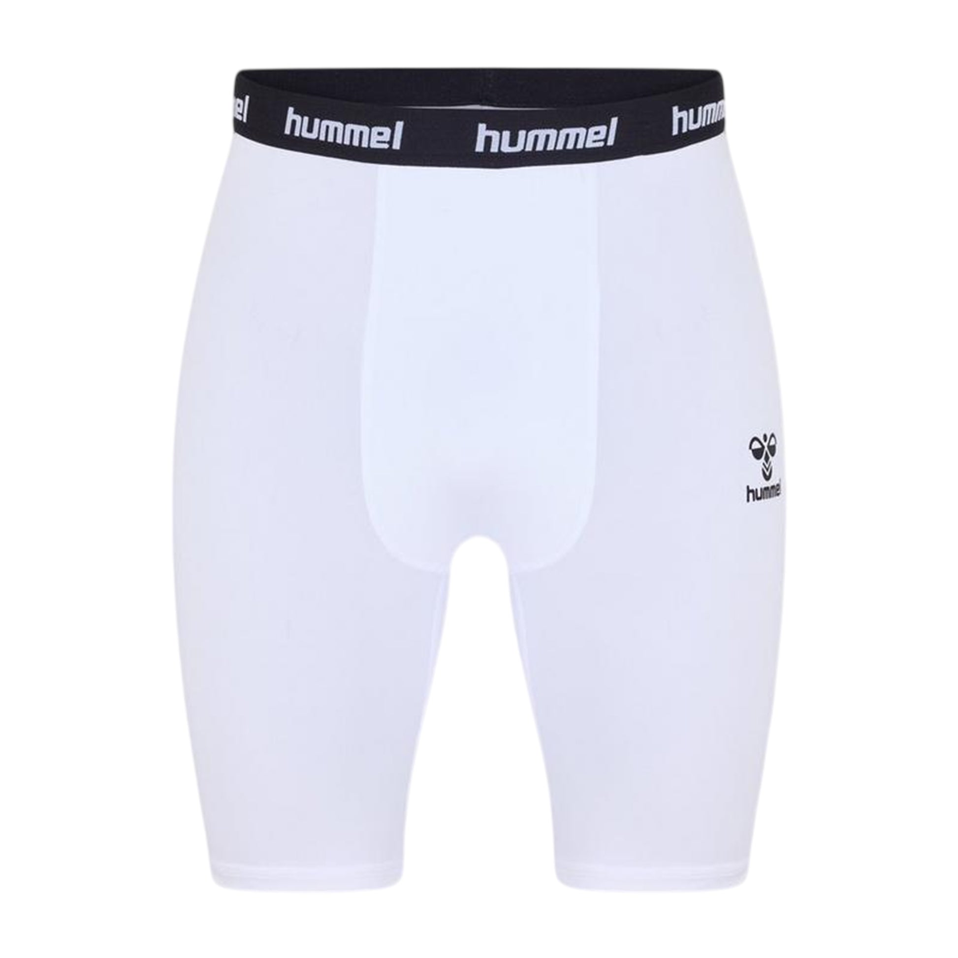 White - Front - Hummel Mens Elite Compression Running Shorts