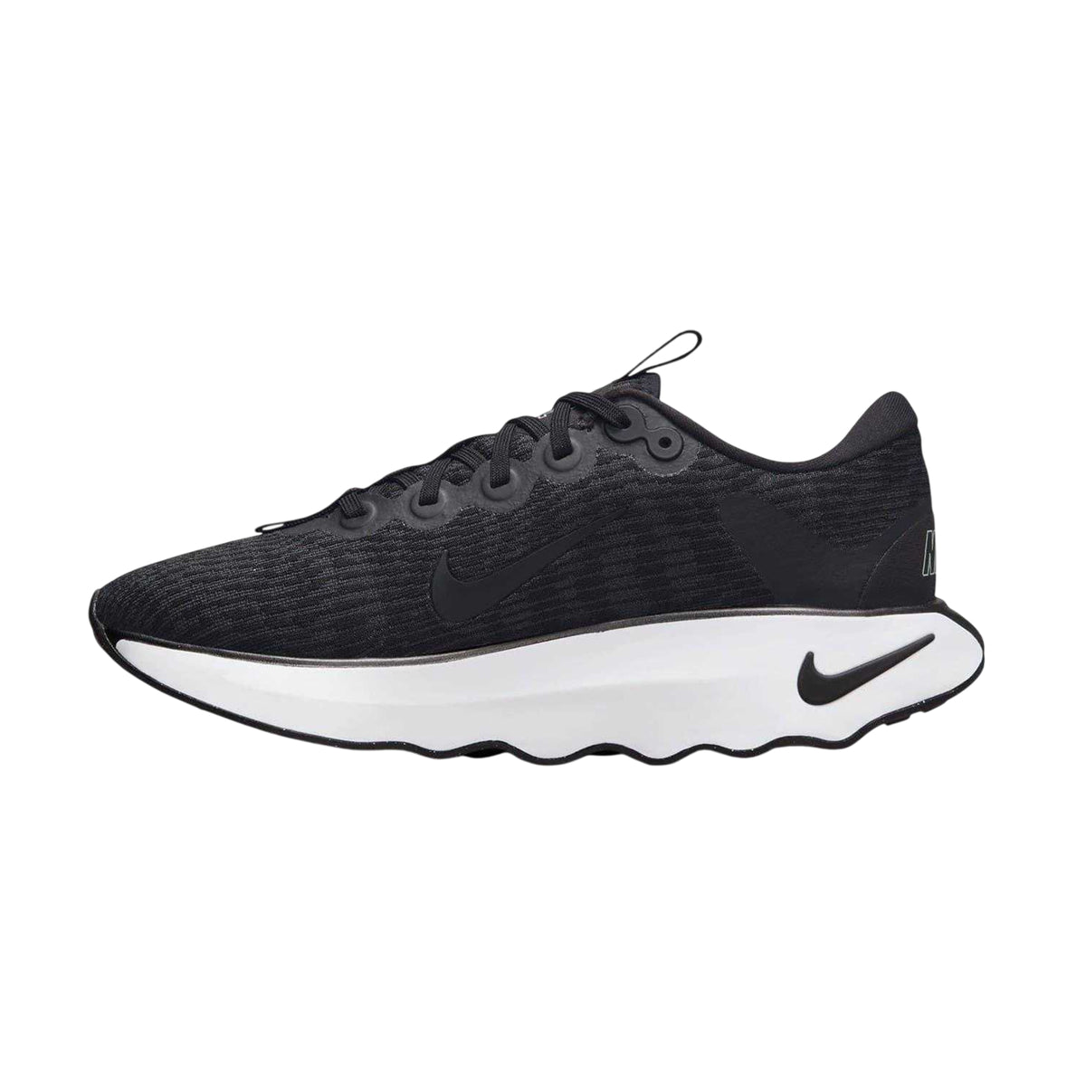 Black-White - Side - Nike Womens-Ladies Motiva Walking Shoes