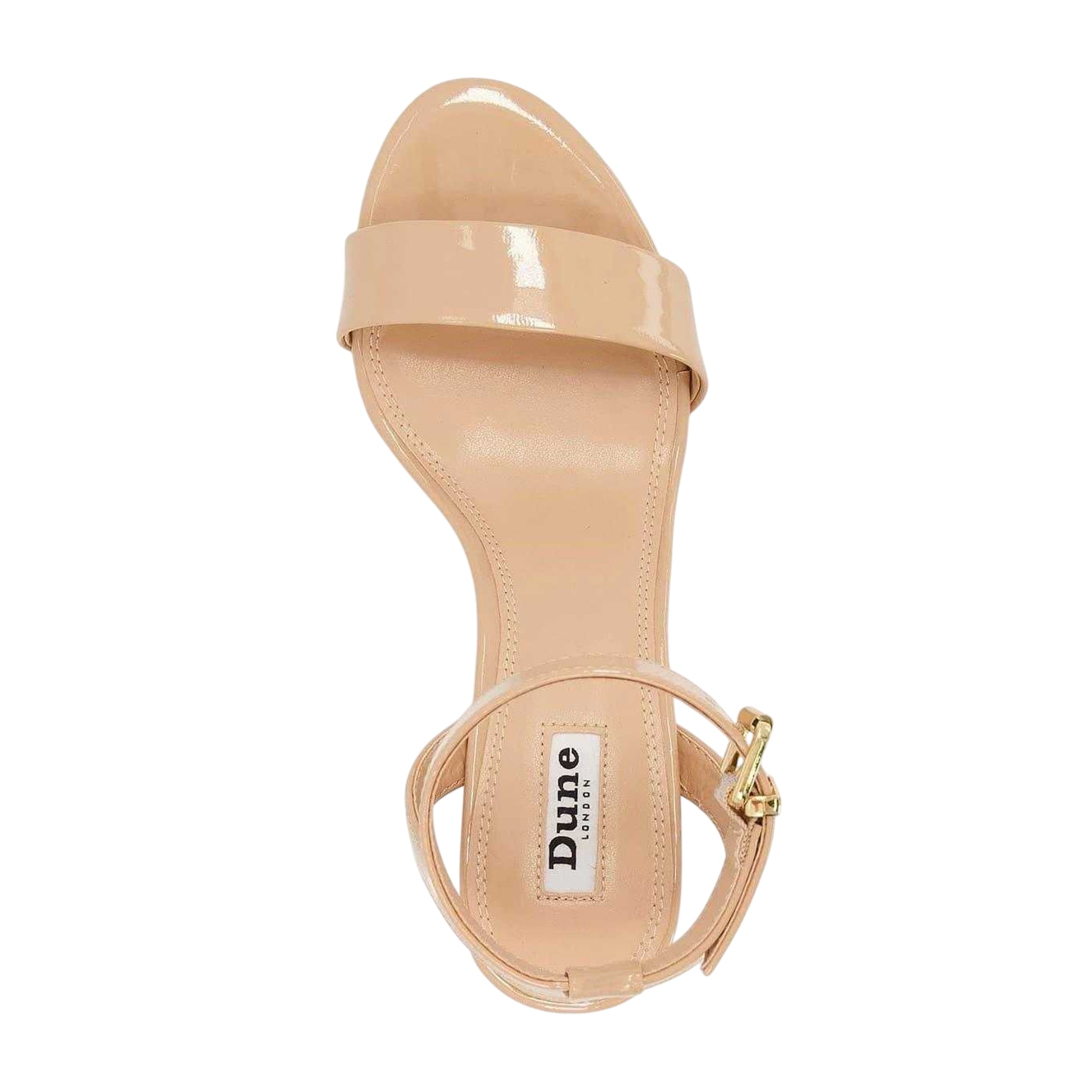 Nude - Side - Dune London Womens-Ladies Block Heel Sandals