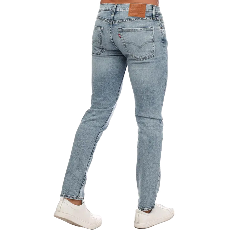 Blue - Back - Levis Mens 511 Thrifted Casual Slim Jeans