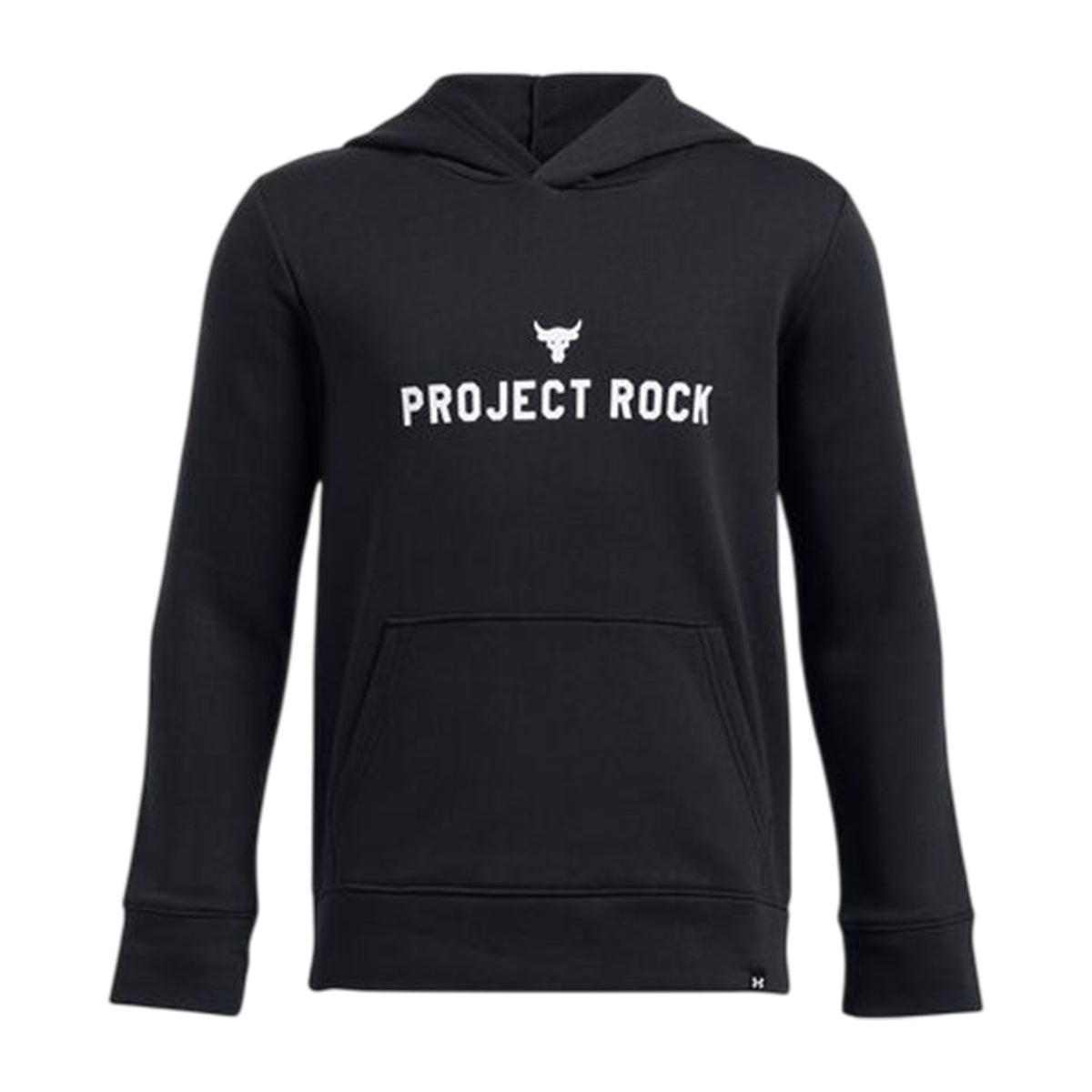 Black - Front - Under Armour Unisex Adult Project Rock Bull Skull Regular Long-Sleeved Hoodie