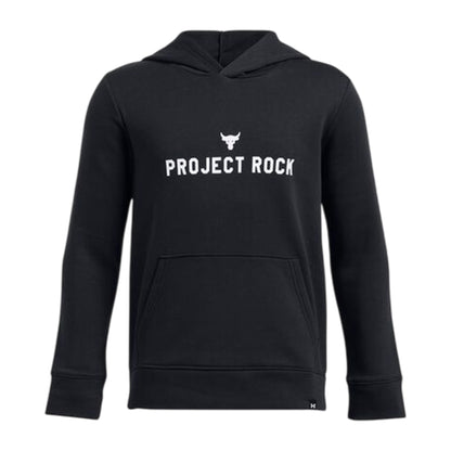 Black - Front - Under Armour Unisex Adult Project Rock Bull Skull Regular Long-Sleeved Hoodie