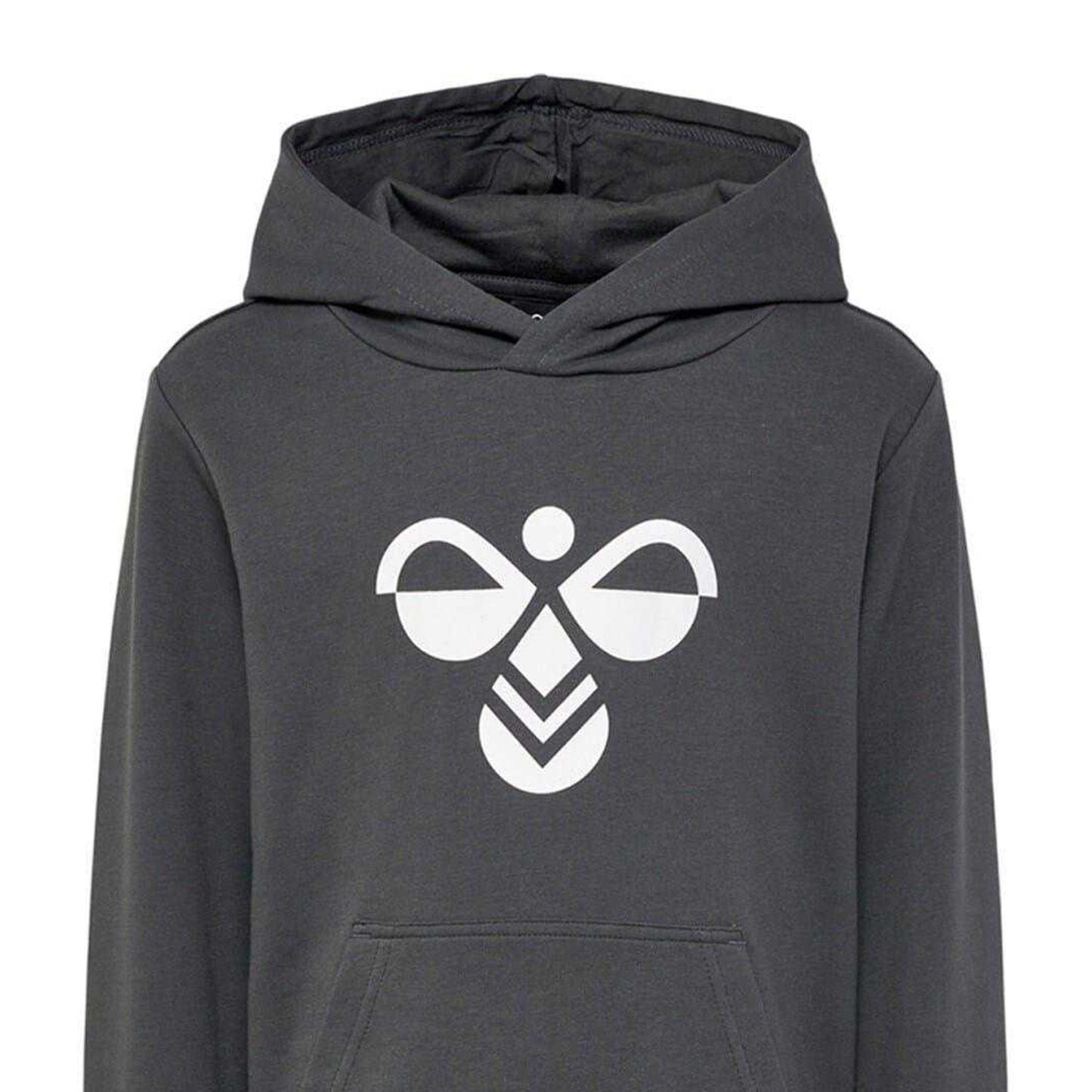 Grey - Back - Hummel Childrens-Kids Cuatro Logo Hoodie