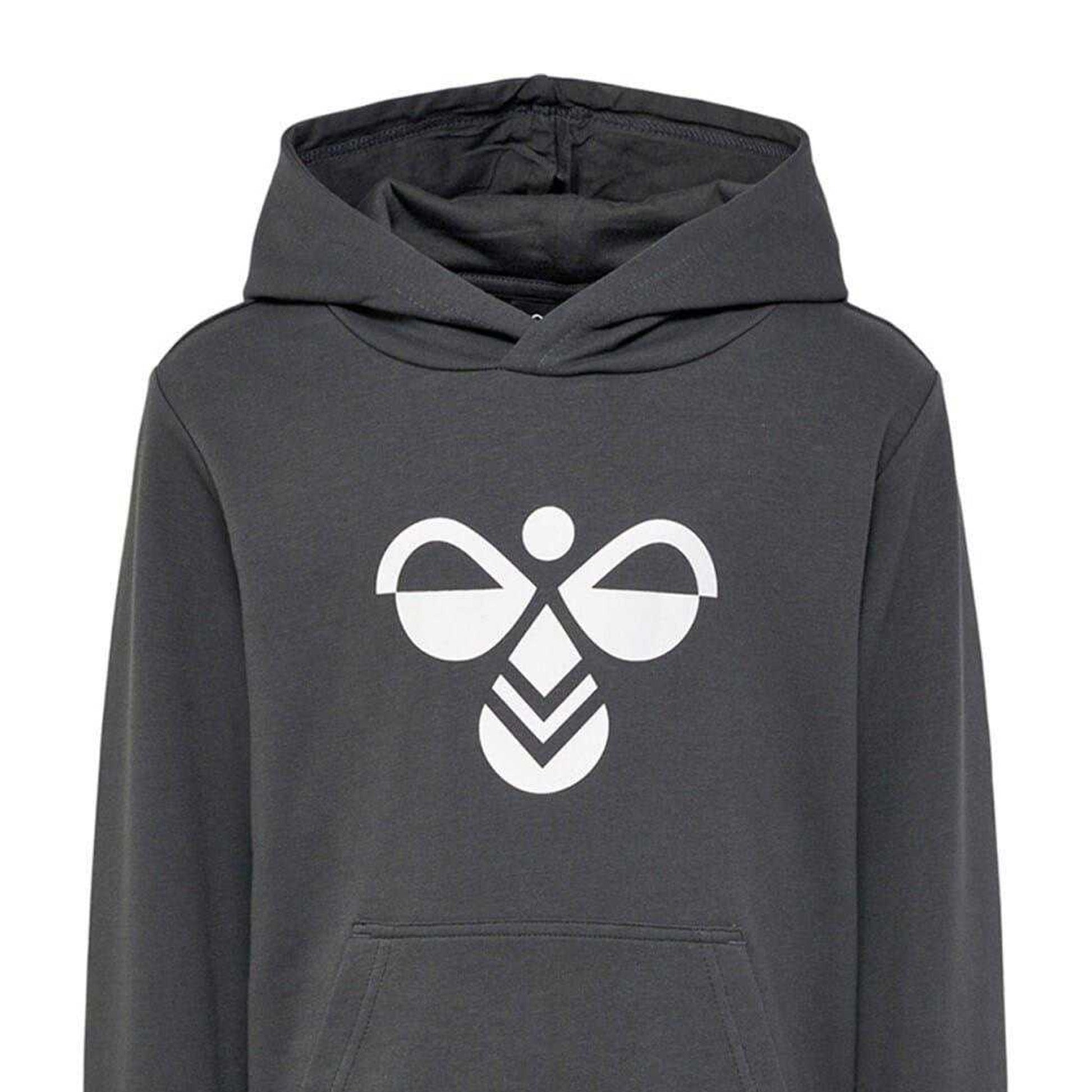 Grey - Back - Hummel Childrens-Kids Cuatro Logo Hoodie