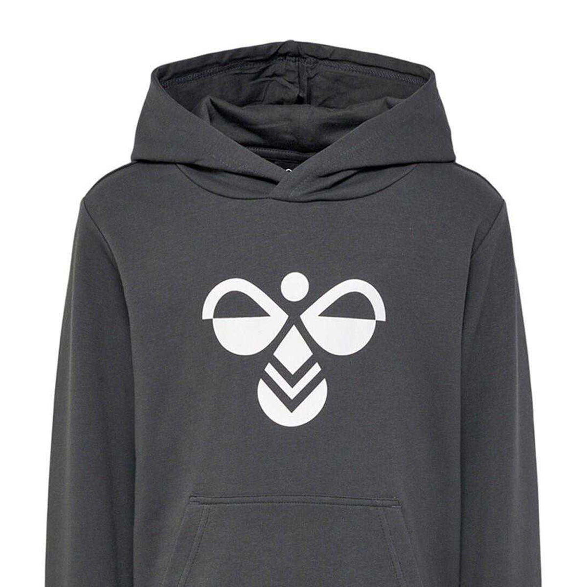Grey - Back - Hummel Childrens-Kids Cuatro Logo Hoodie
