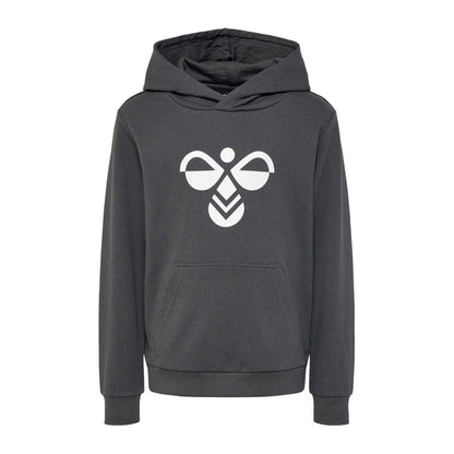 Grey - Front - Hummel Childrens-Kids Cuatro Logo Hoodie