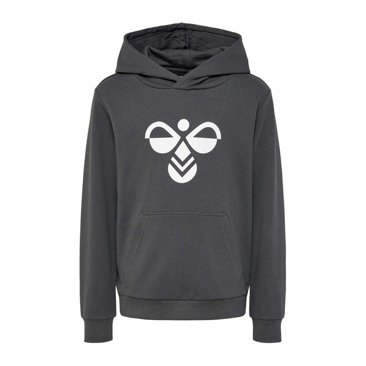 Grey - Front - Hummel Childrens-Kids Cuatro Logo Hoodie