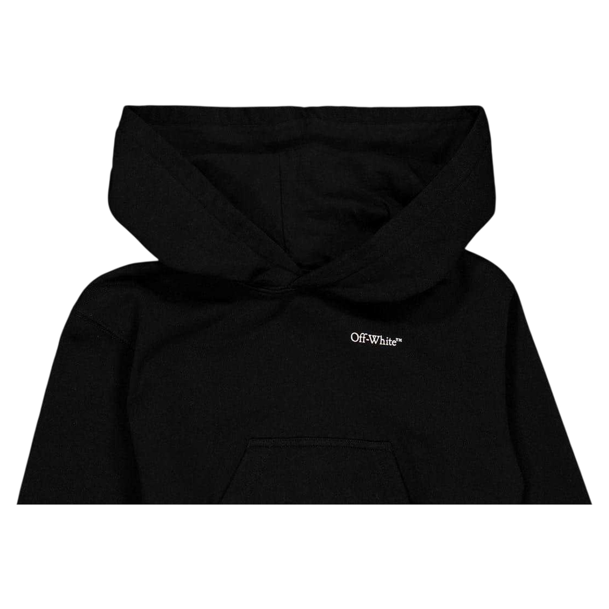 Black-Lilac Blend - Back - Off White Girls Crop Hoodie