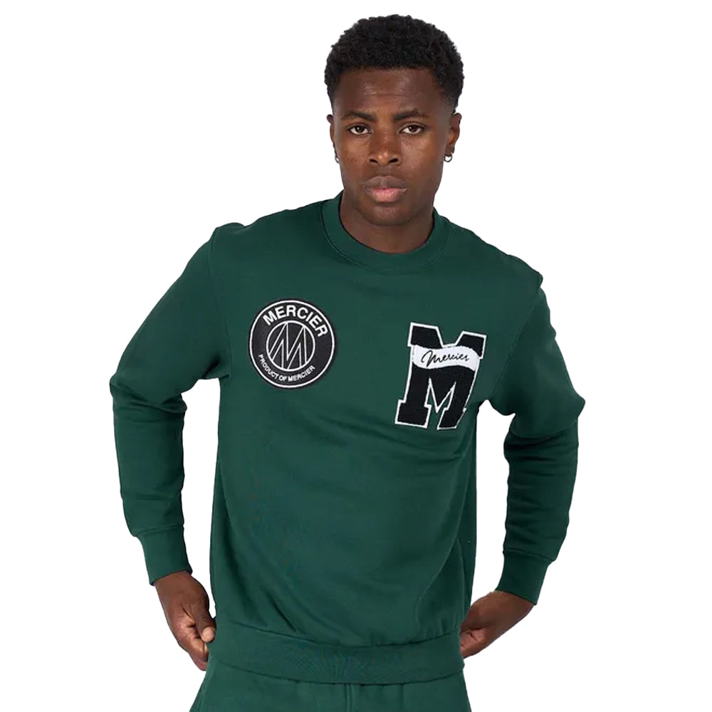Green - Front - Mercier Mens Academy Crew Neck Sweatshirt