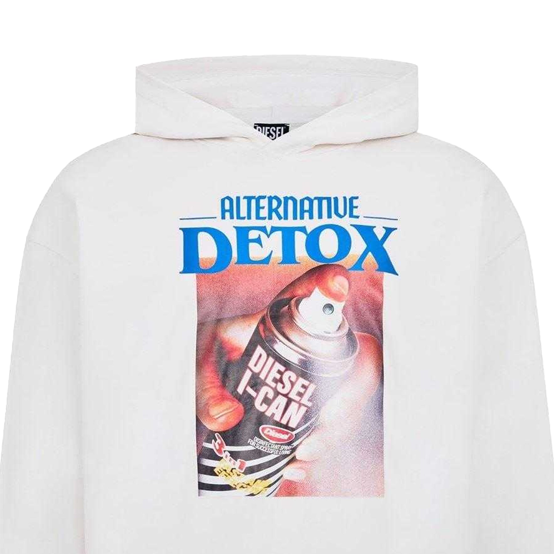 White - Back - Diesel Unisex Adult Graphic Print Regular Hoodie