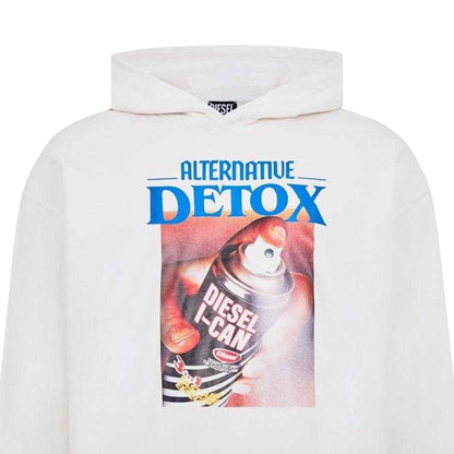 White - Back - Diesel Unisex Adult Graphic Print Regular Hoodie