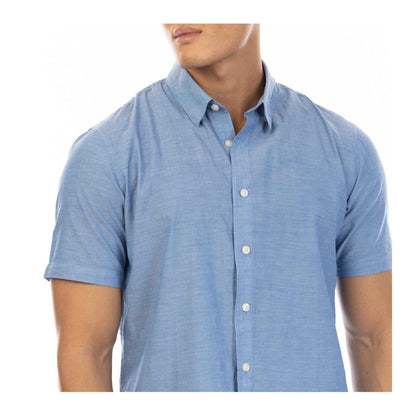 Indigo - Side - Peter Werth Mens Plain Shirt