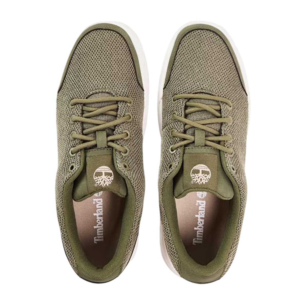 Deep Lichen Green - Side - Timberland Mens Maple Grove Knitted Lace Up Trainers