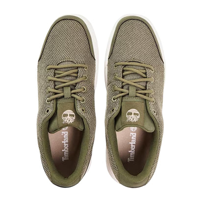 Deep Lichen Green - Side - Timberland Mens Maple Grove Knitted Lace Up Trainers