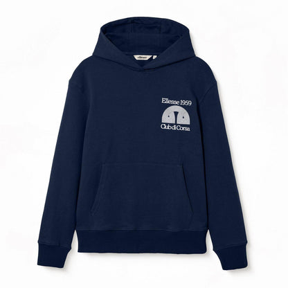Navy - Front - Ellesse Mens Club Di Corsa Pullover Hoodie