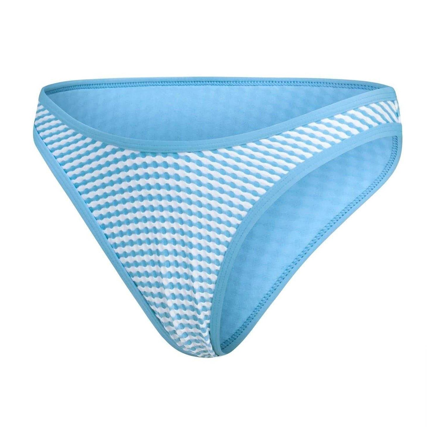 Light Blue - Front - Speedo Womens-Ladies Gingham Bikini Bottoms