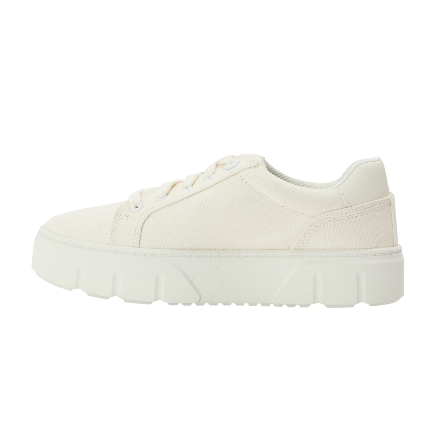 White - Back - Timberland Womens-Ladies Laurel Court Leather Platform Trainers